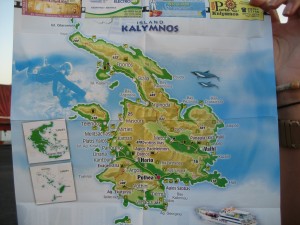 Map of Kalymnos, Greece